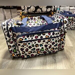 Large Multi Co Leopard Dufflebag